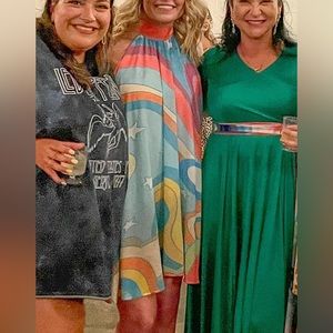 Groovy hippie halter dress size small